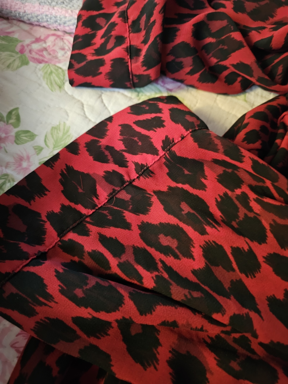 Torrid Red and Black Animal Print Top - Picture 3 of 3